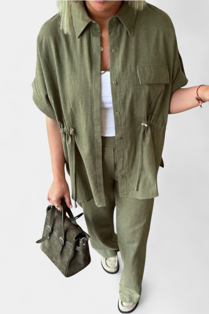 Lani | Conjunto Camisa y Pantalón Algodón Lino