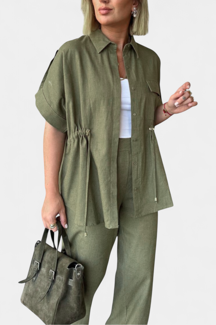 Lani | Conjunto Camisa y Pantalón Algodón Lino