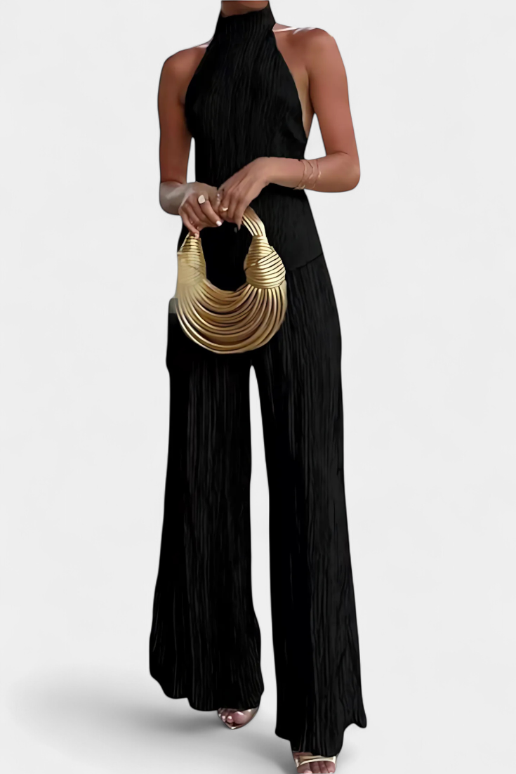 Pilarica | Conjunto Halter y Pantalón Fluido