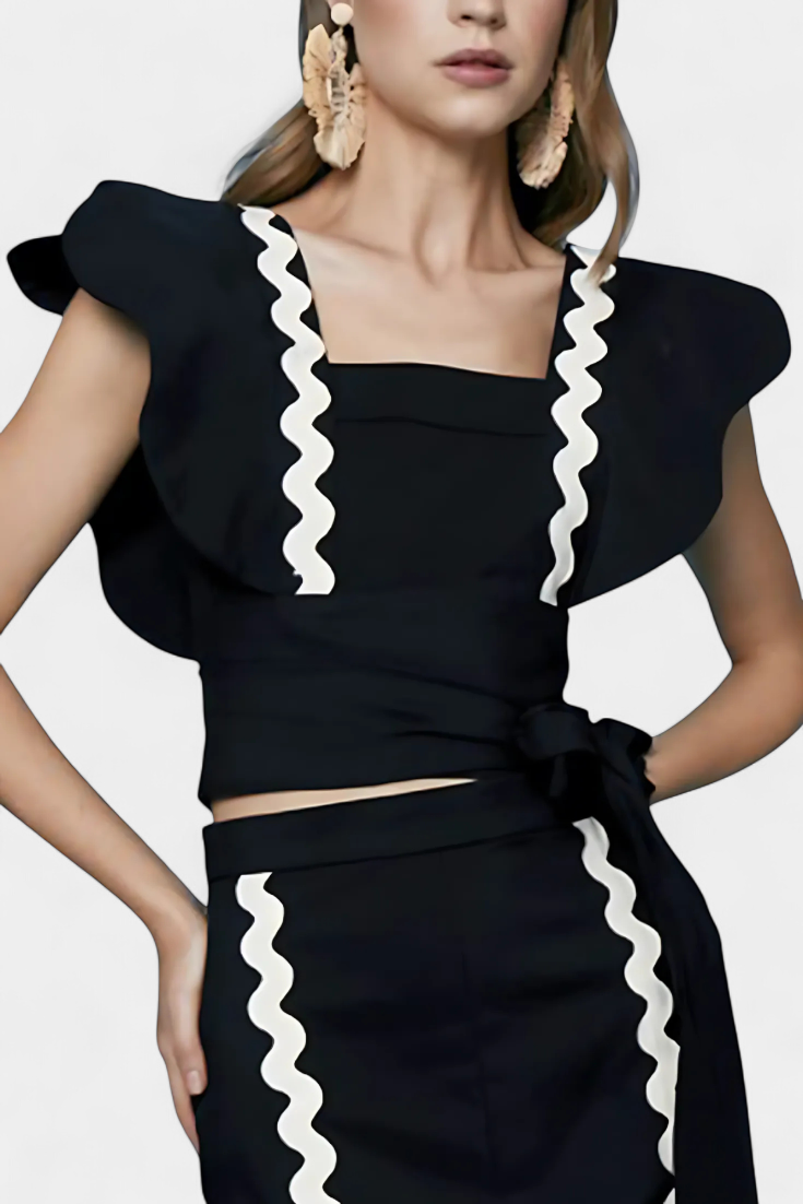 Fabiana | Top Elegante con Volantes