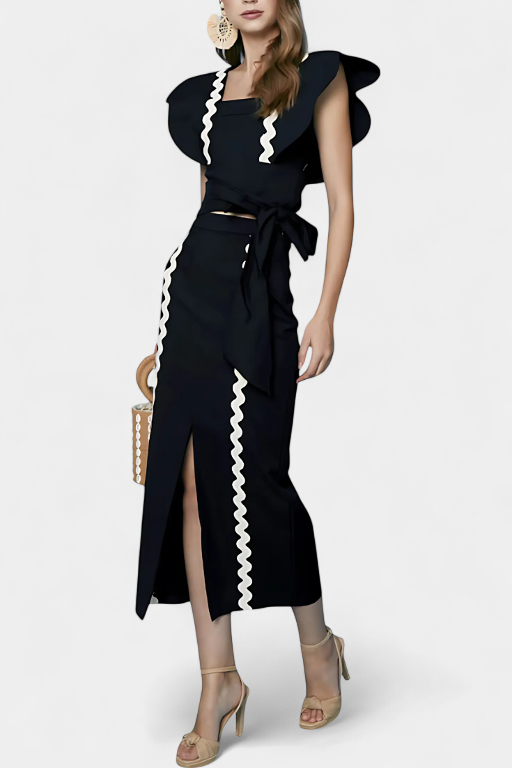Fabiana | Top Elegante con Volantes