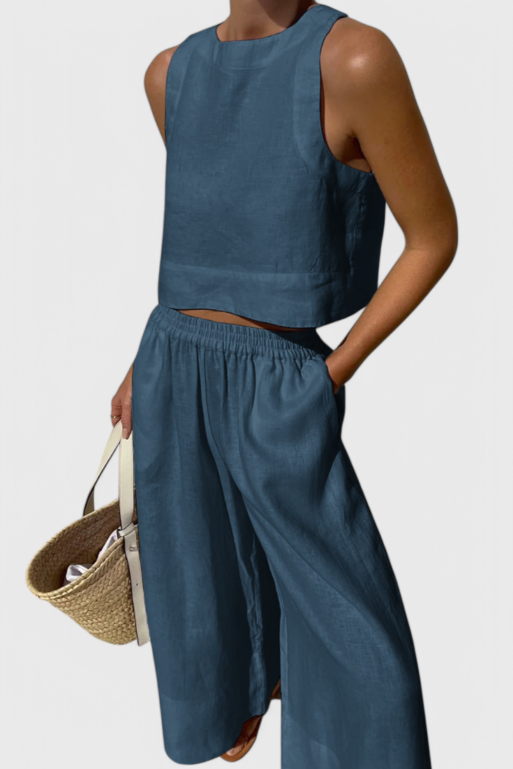 Avelina | Conjunto Minimalista Algodón y Lino