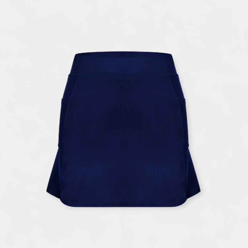 Shorts de tiro alto con falda