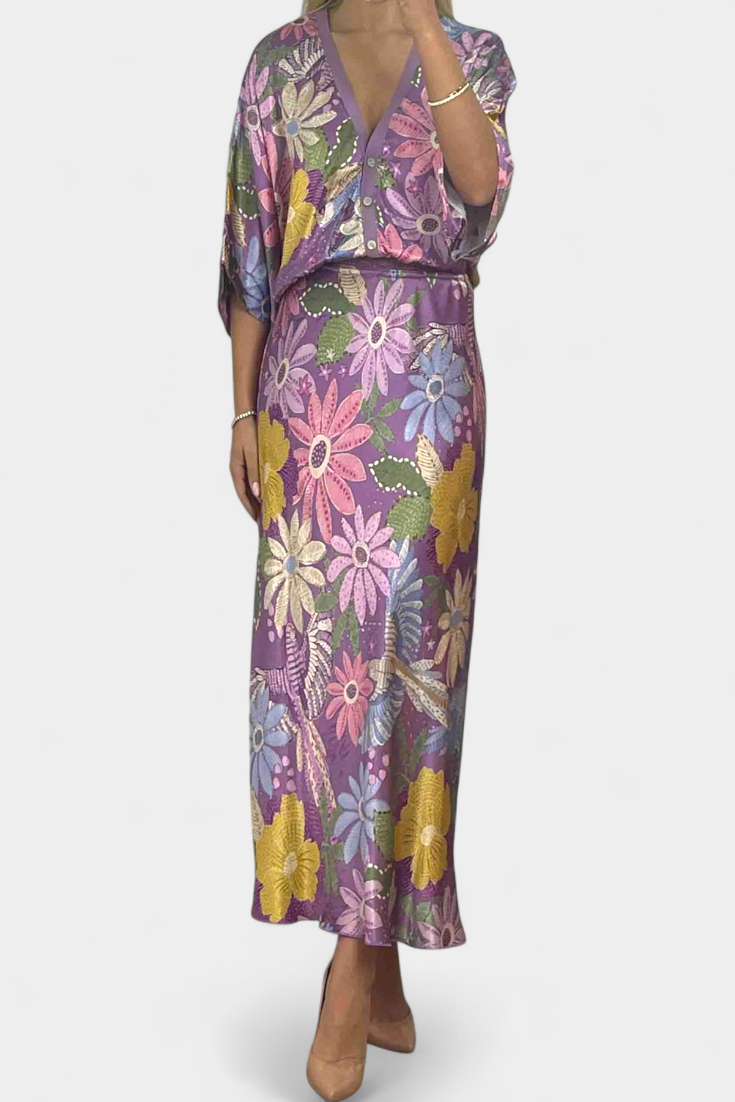 Shae | Conjunto Falda Cola de Pez Floral
