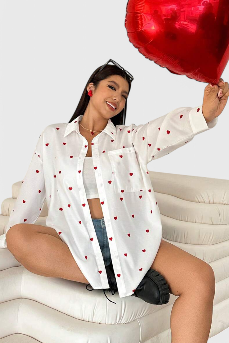 Rhiannon | Blusa Bordada de Corazones