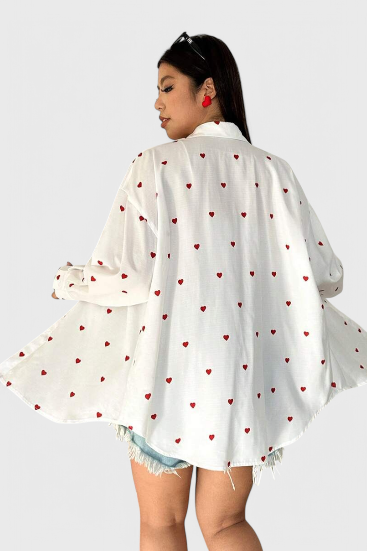 Rhiannon | Blusa Bordada de Corazones