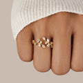 Anillo de Vid con Cristal 18K