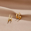 Pendientes de Garra con Cristal 18K