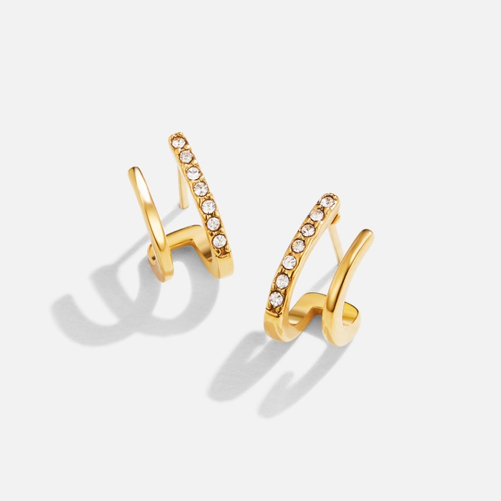 Pendientes de Garra con Cristal 18K