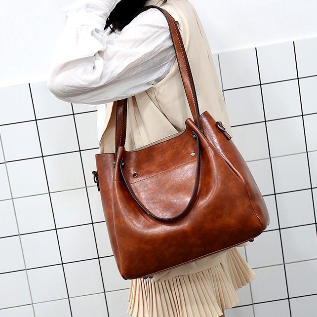 Aida | Conjunto de 4 Bolsos de Cuero Vintage