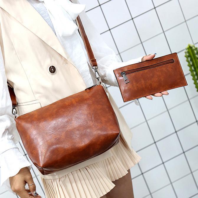 Aida | Conjunto de 4 Bolsos de Cuero Vintage