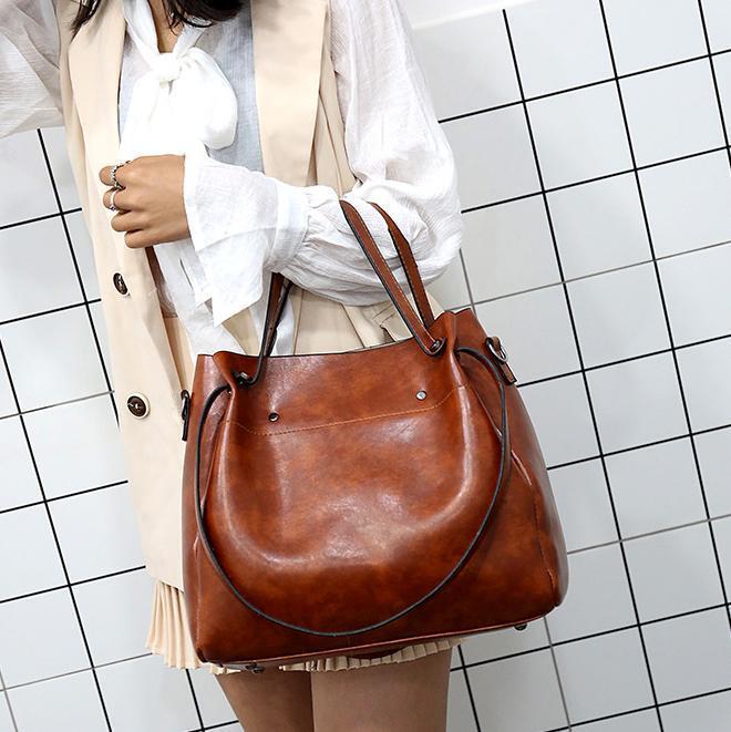 Aida | Conjunto de 4 Bolsos de Cuero Vintage