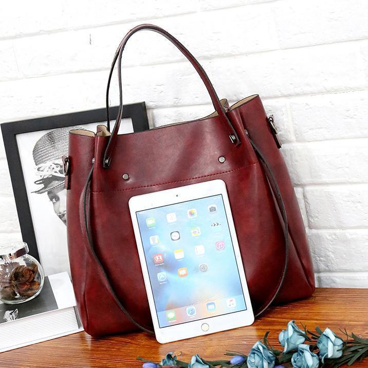 Aida | Conjunto de 4 Bolsos de Cuero Vintage