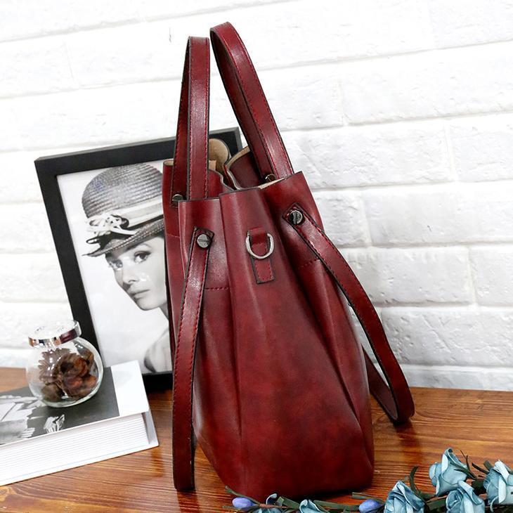 Aida | Conjunto de 4 Bolsos de Cuero Vintage