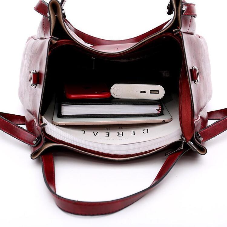 Aida | Conjunto de 4 Bolsos de Cuero Vintage