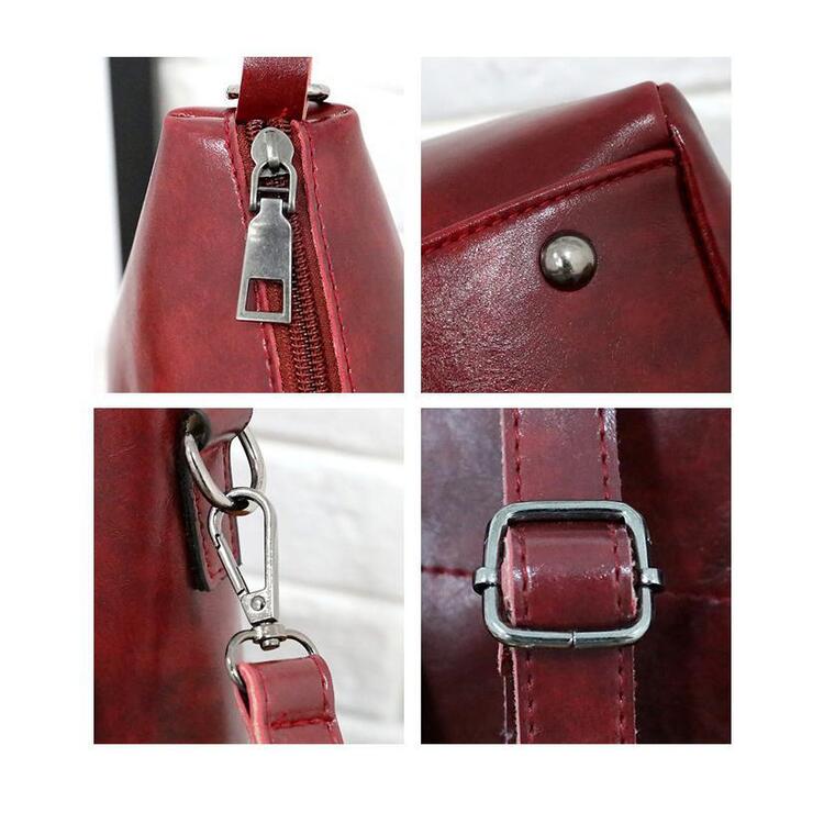 Aida | Conjunto de 4 Bolsos de Cuero Vintage