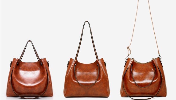 Aida | Conjunto de 4 Bolsos de Cuero Vintage