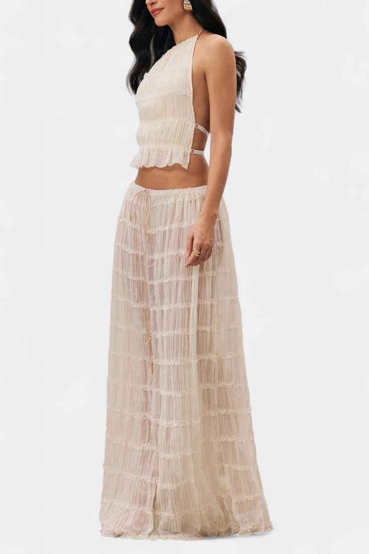 Eugenie | Conjunto Top Plisado y Falda