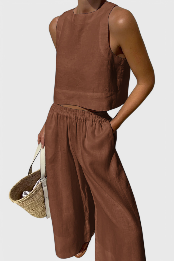 Avelina | Conjunto Minimalista Algodón y Lino