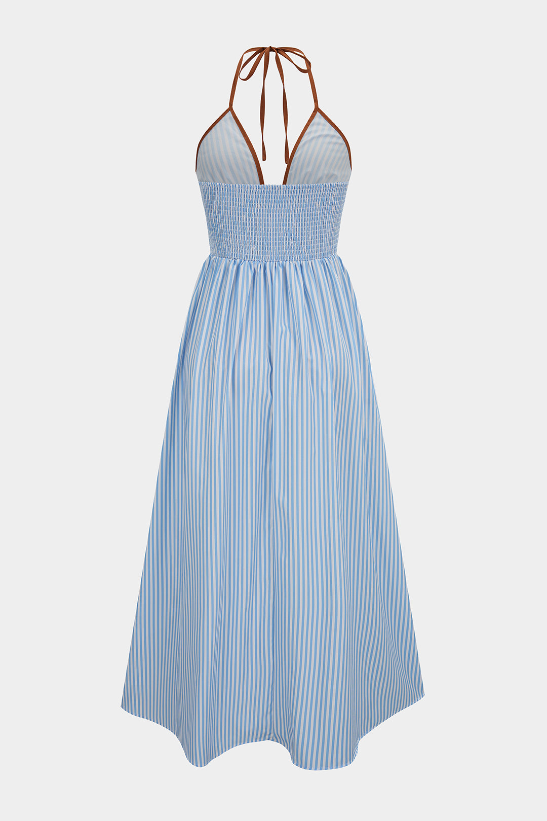 Luna | Vestido Maxi Halter de Rayas
