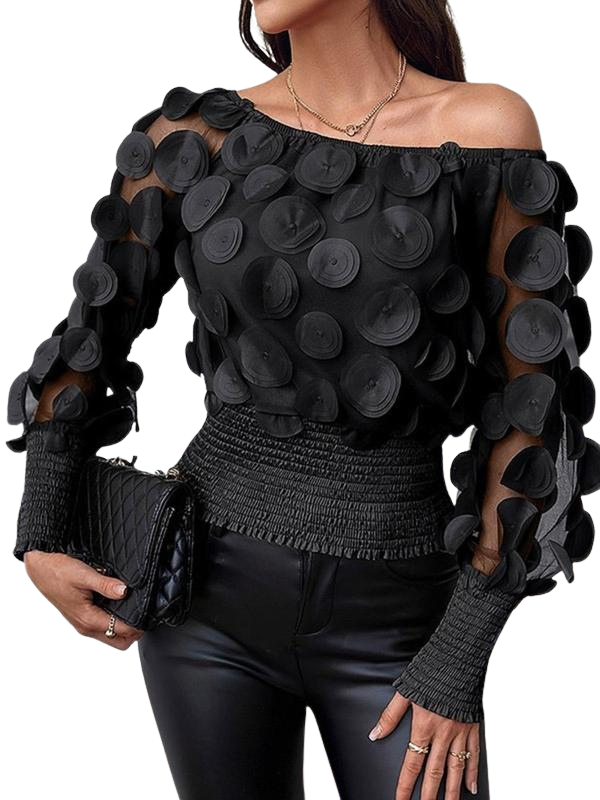María Victoria | Blusa con Manga Obispo de Gasa
