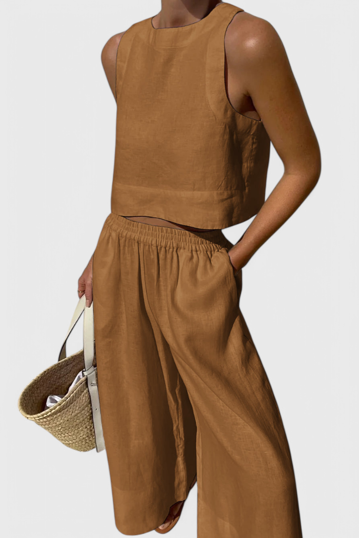 Avelina | Conjunto Minimalista Algodón y Lino