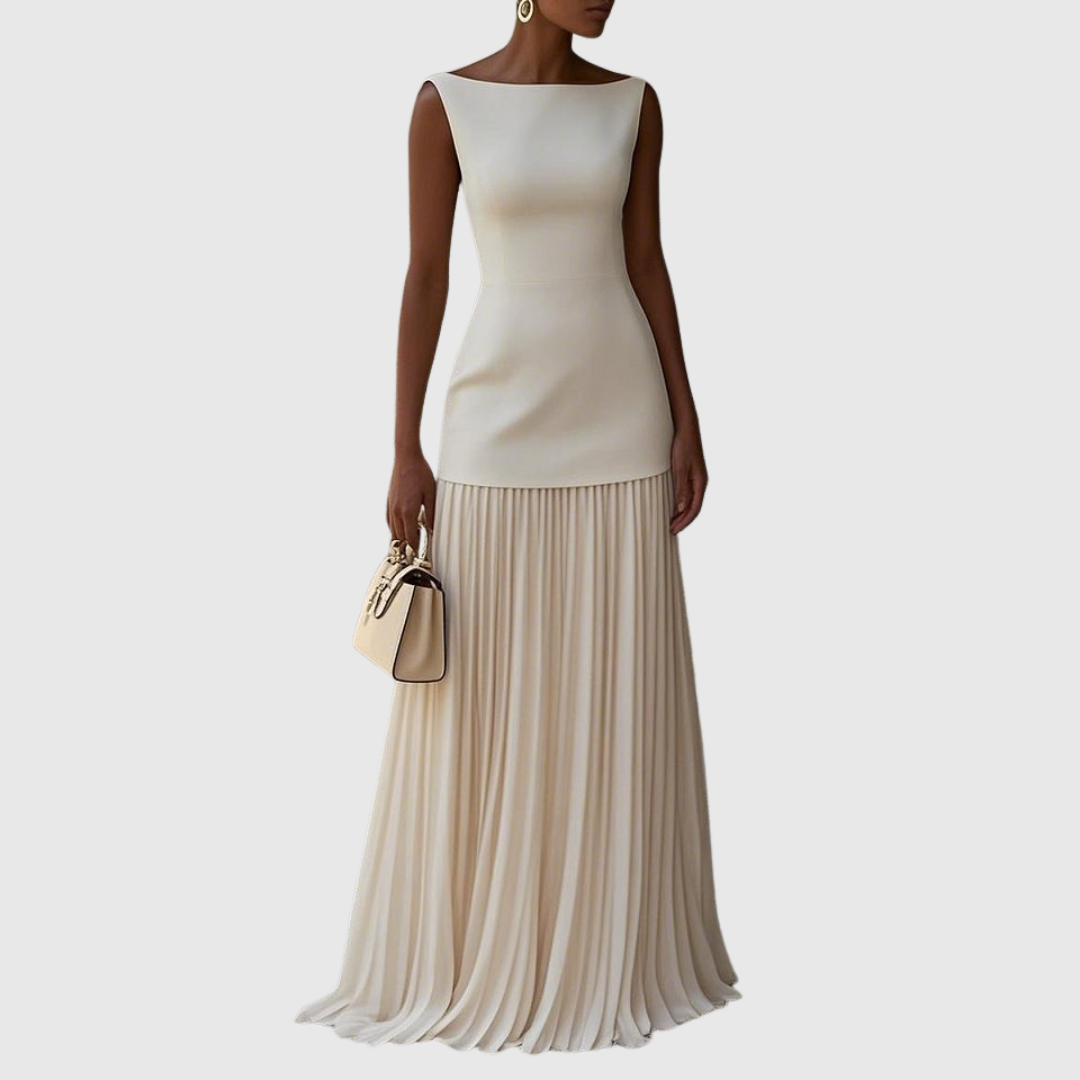 Candelaria | Vestido Maxi Plisado