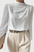 Zara | Blusa Elegante Manga Transparente