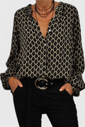 Jemima | Blusa de Botones Geométrica