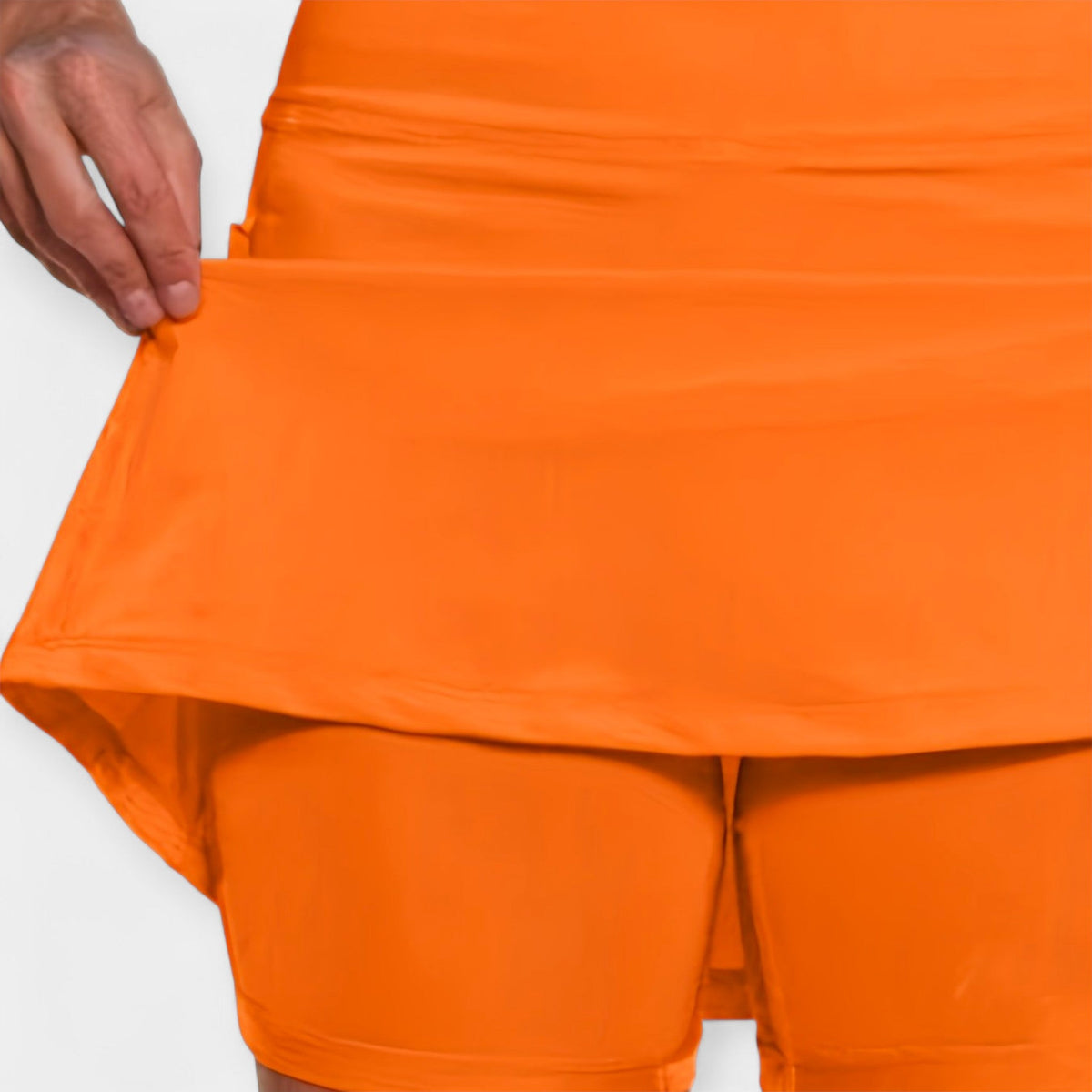 Shorts de tiro alto con falda