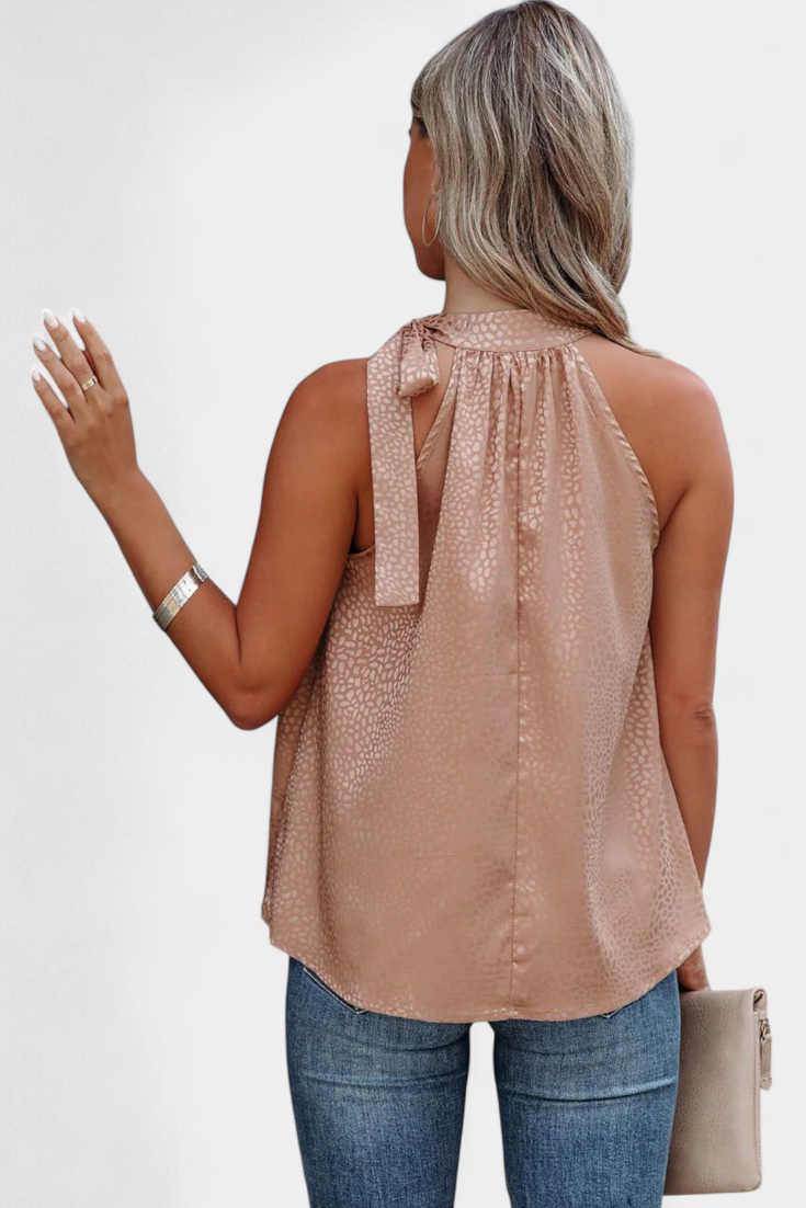 Adela | Top Leopardo sin Mangas