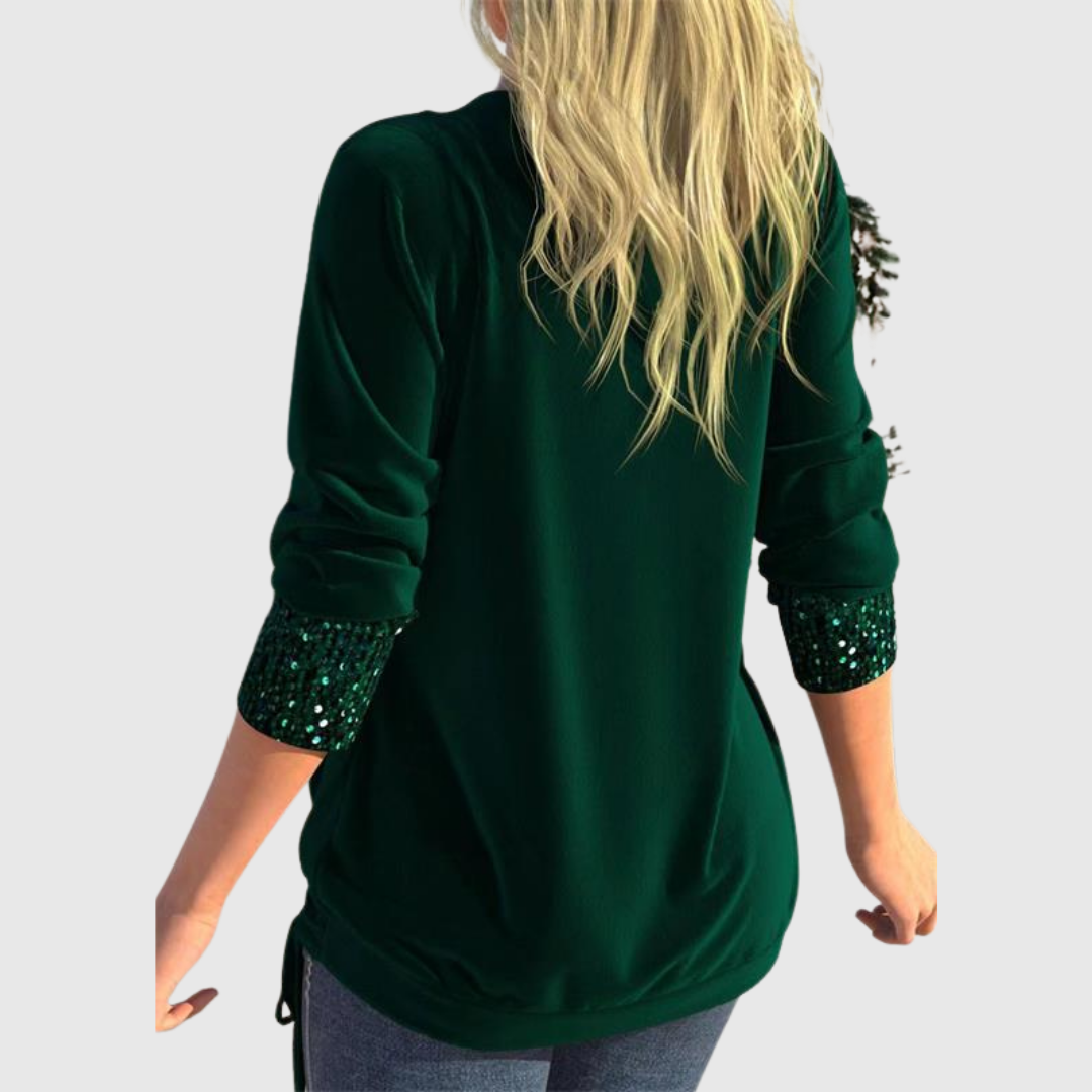 Jaione | Blusa de Lentejuelas con Capas