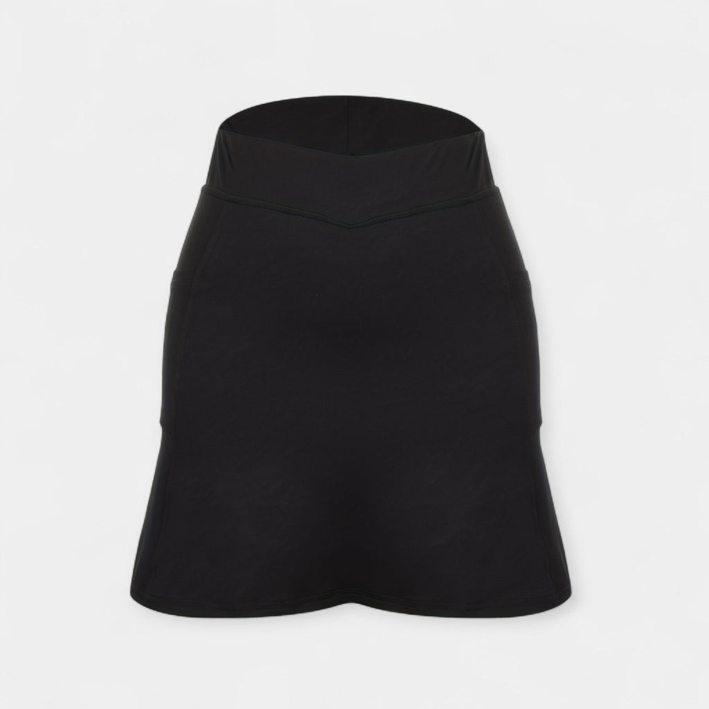 Shorts de tiro alto con falda