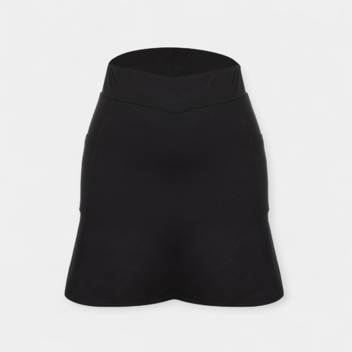 Shorts de tiro alto con falda