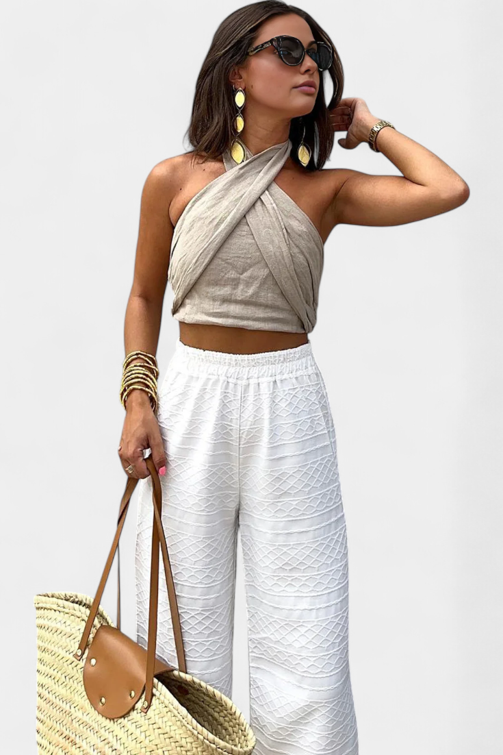 Lena | Top Halter Cruzado