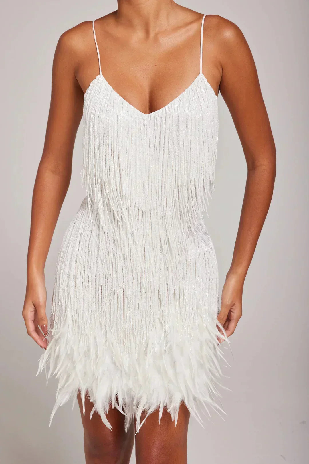 Alicia | Mini Vestido con Plumas