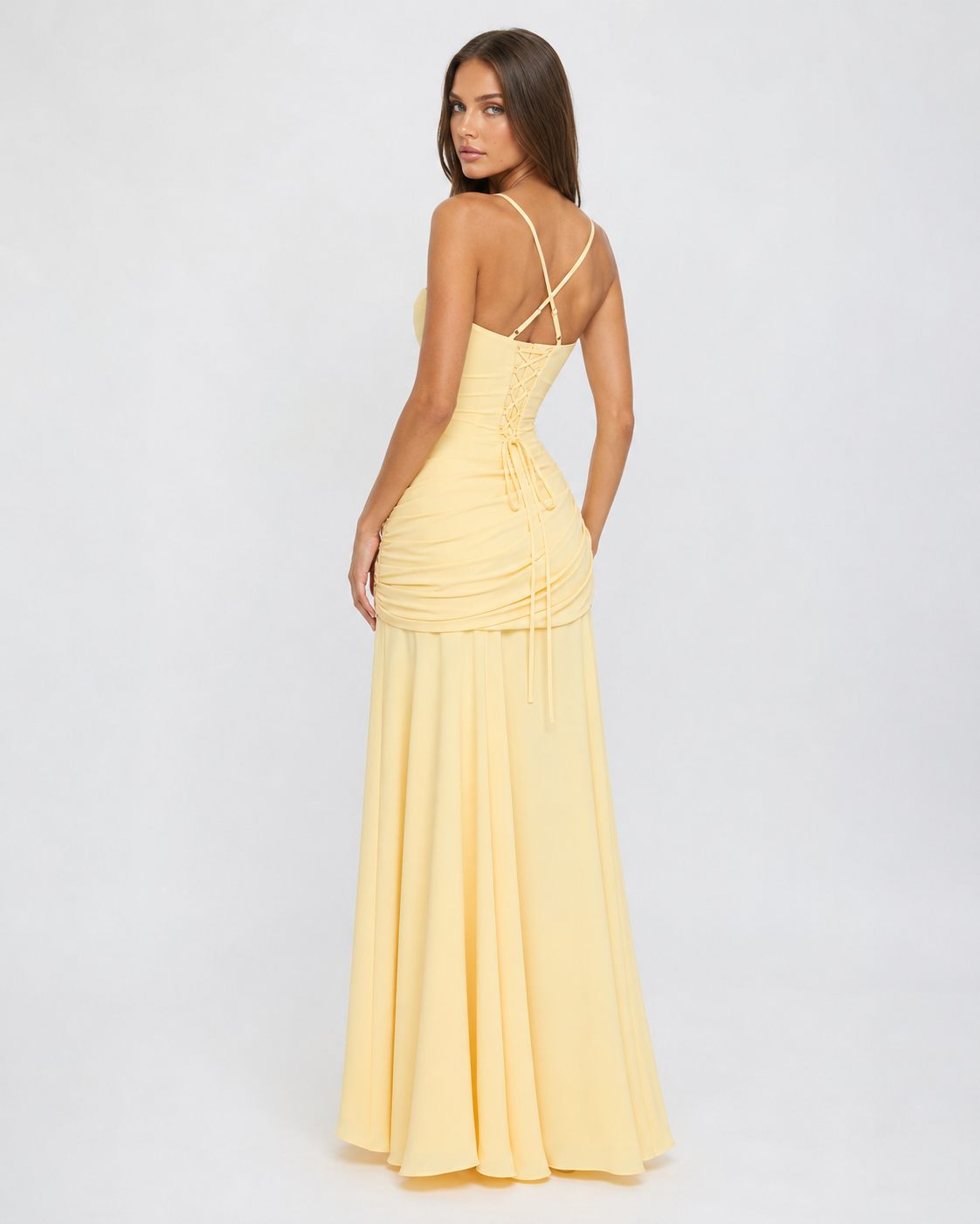 Enie | Vestido Largo Escote Cuadrado
