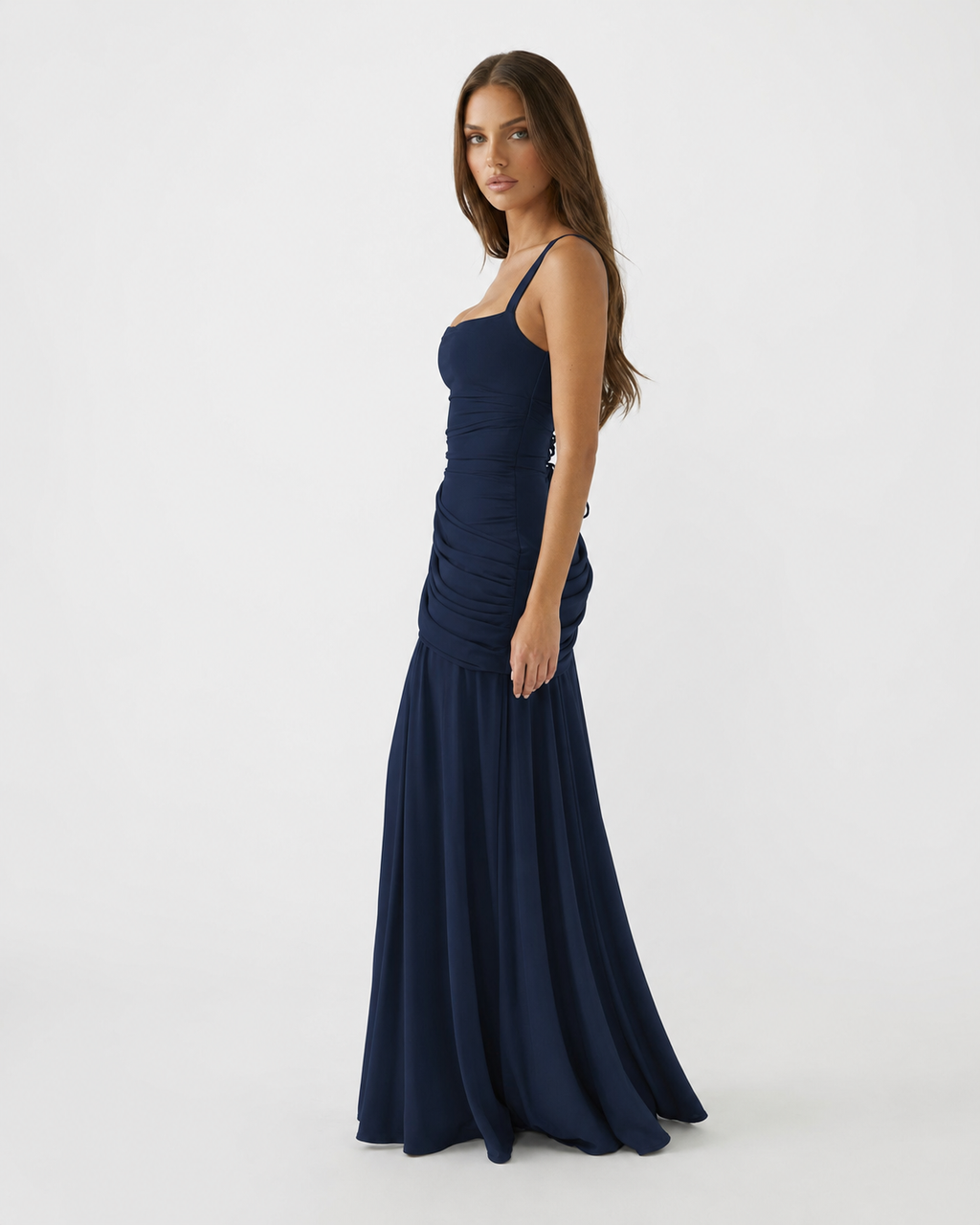 Enie | Vestido Largo Escote Cuadrado