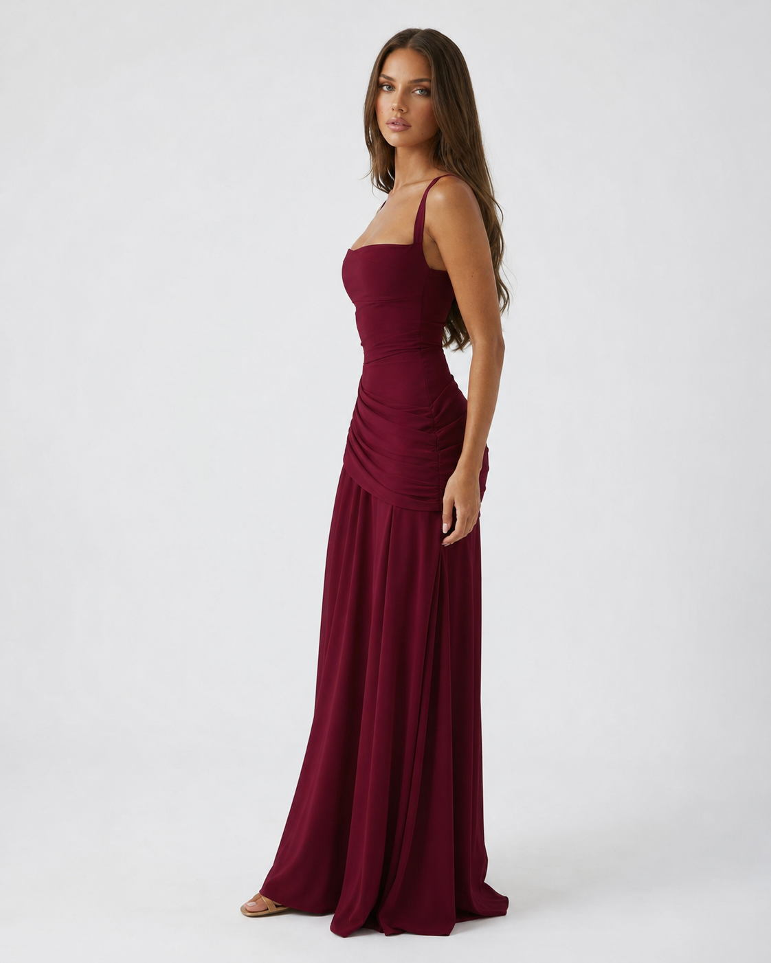 Enie | Vestido Largo Escote Cuadrado