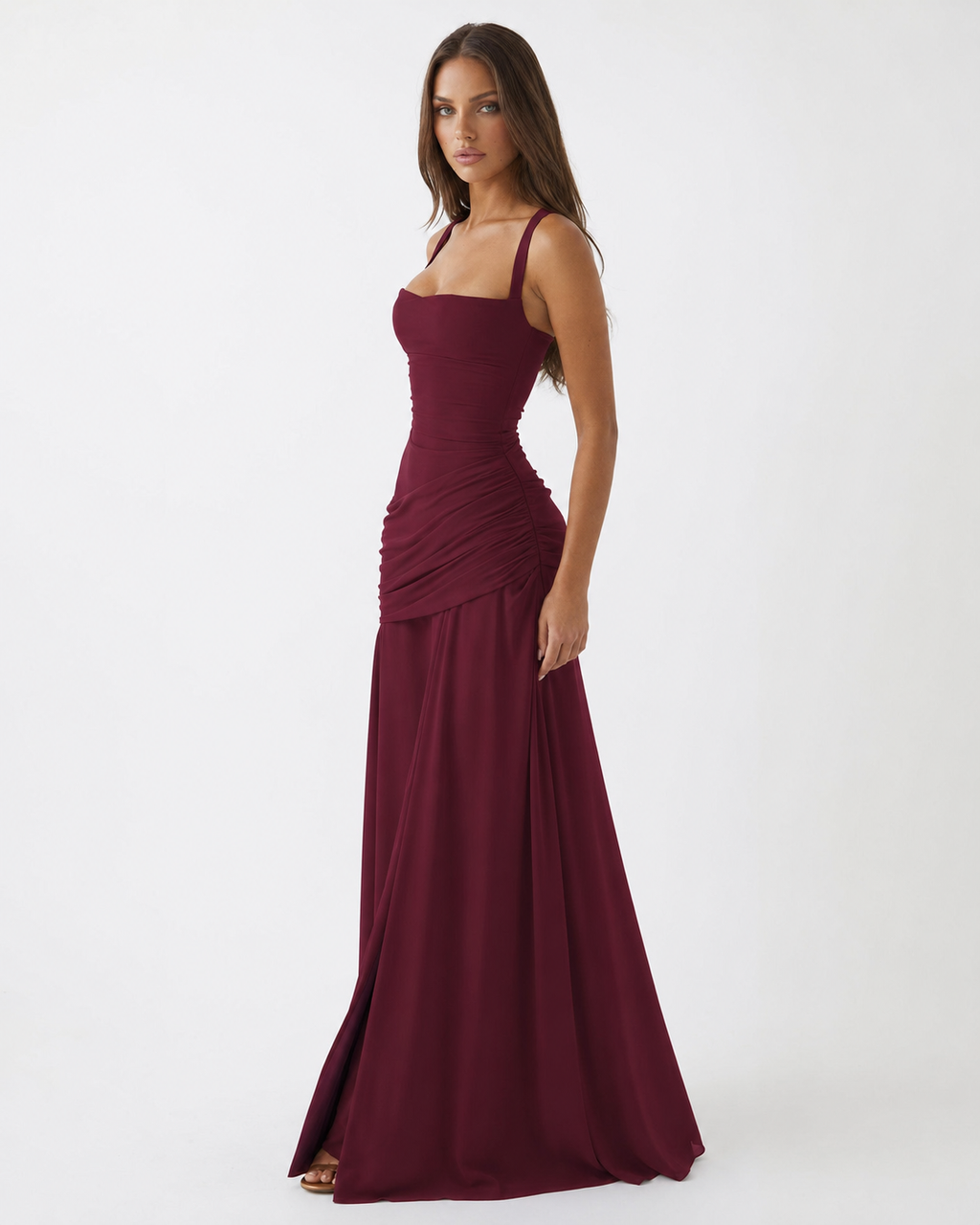 Enie | Vestido Largo Escote Cuadrado