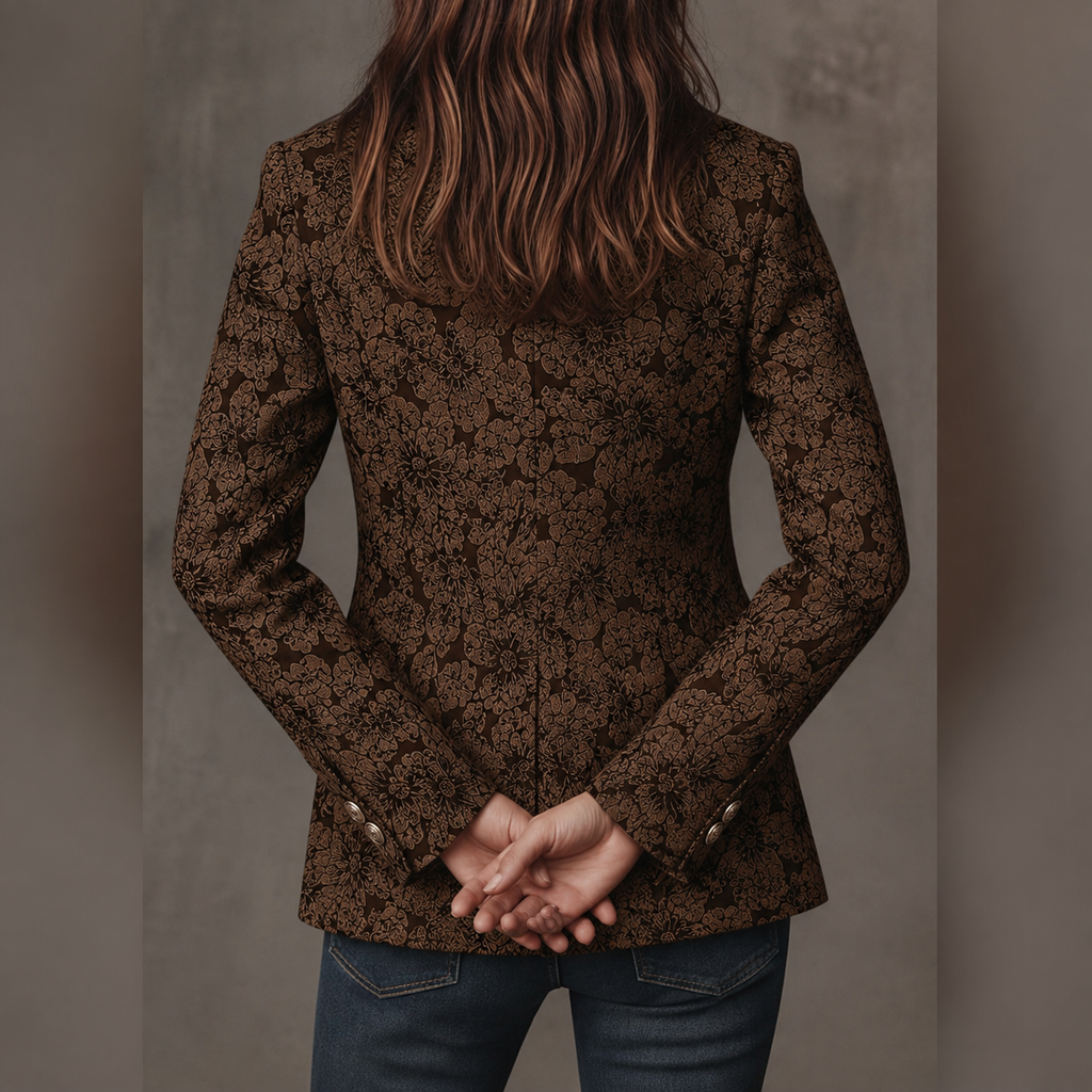 Estela | Blazer Entallado de Jacquard Cachemir