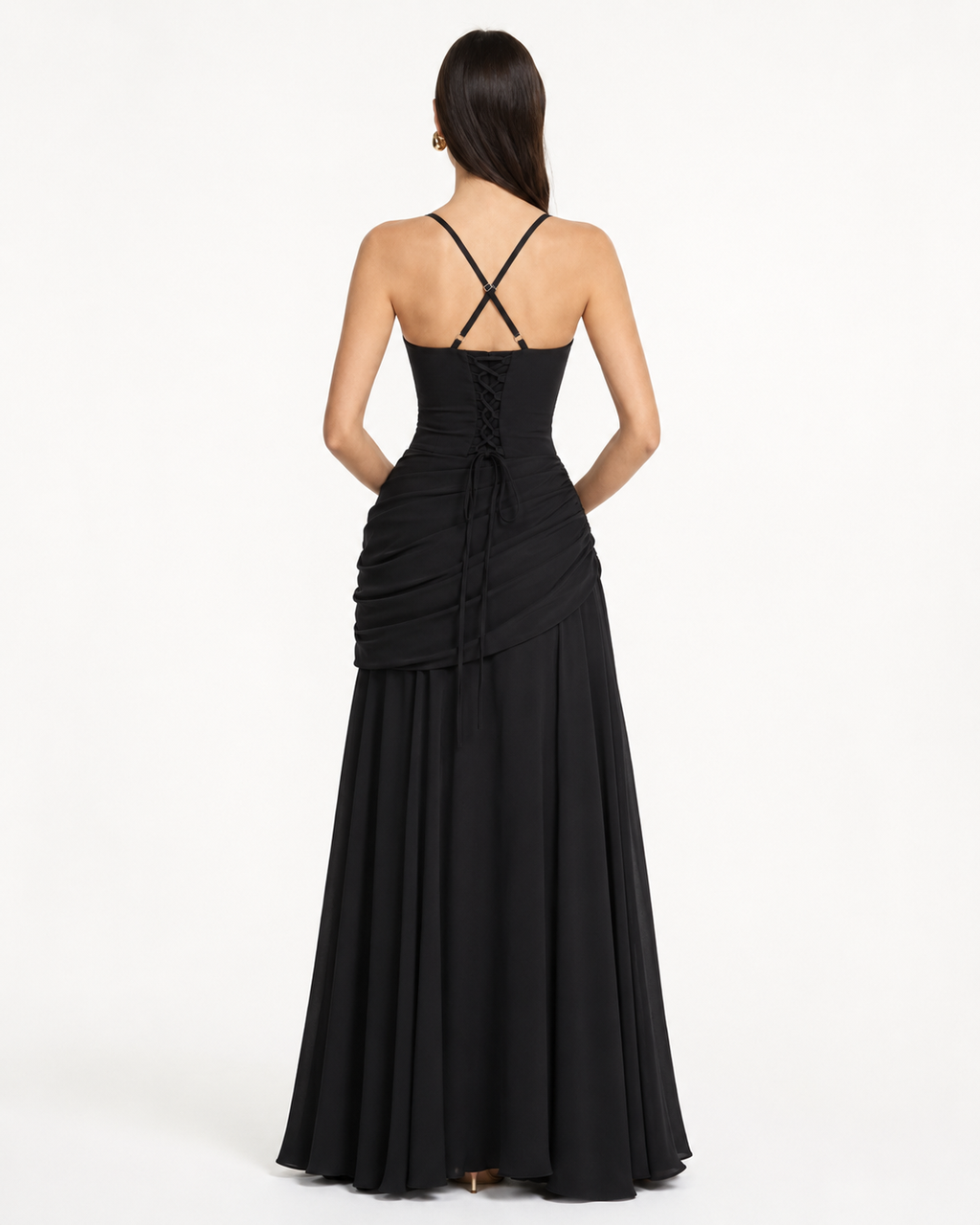 Enie | Vestido Largo Escote Cuadrado