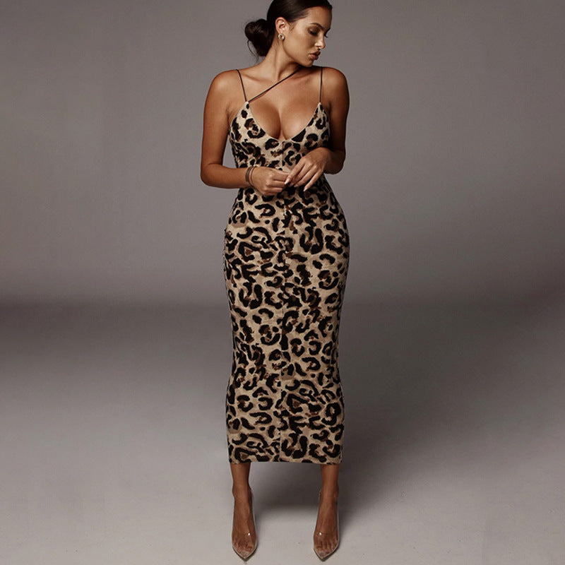 Ahinara | Vestido Midi Leopardo