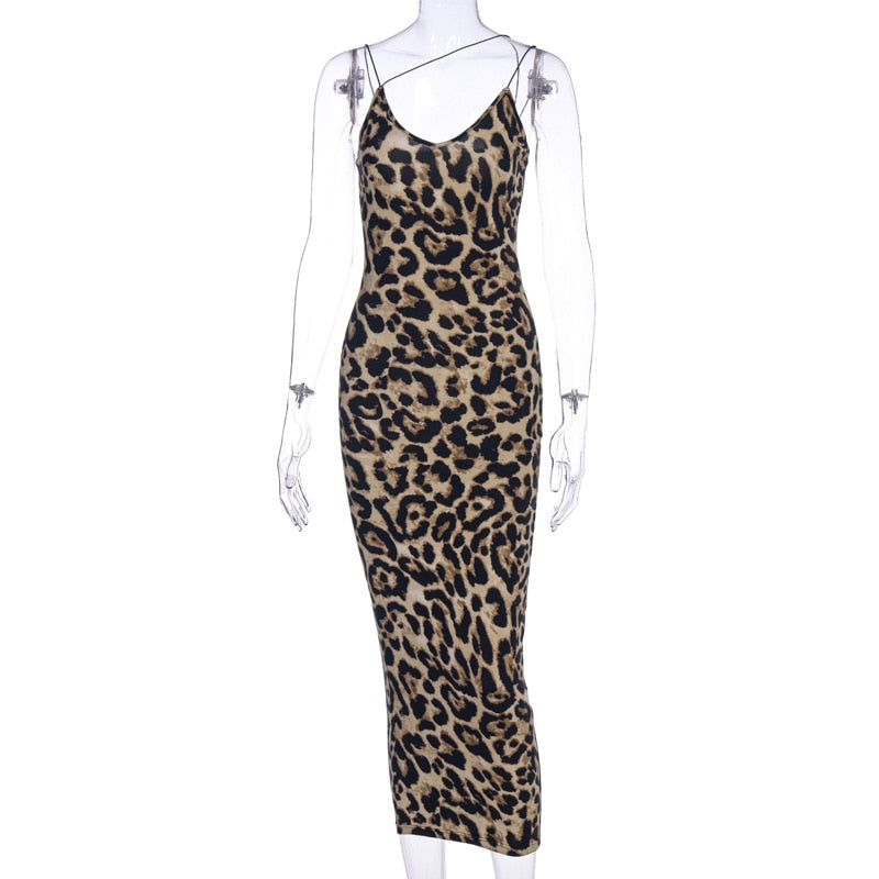 Ahinara | Vestido Midi Leopardo