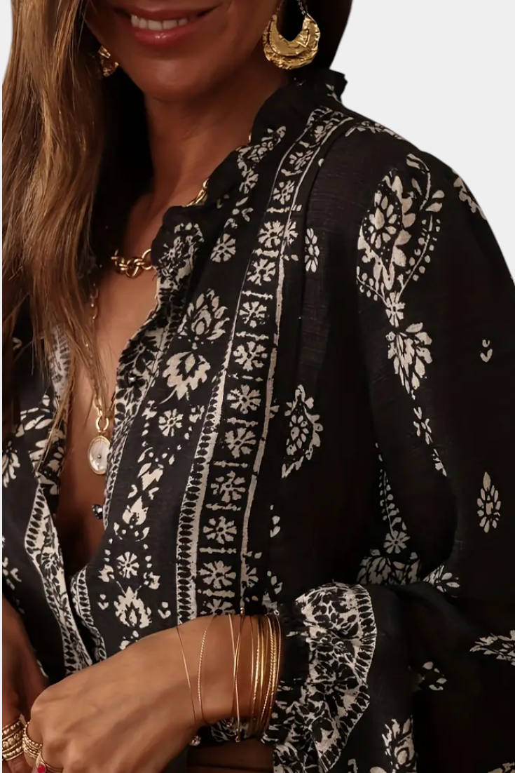 Wild Sage | Blusa Boho Estampada