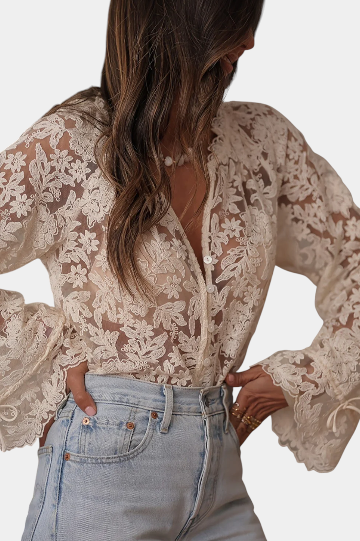 Calista | Blusa de Encaje Floral