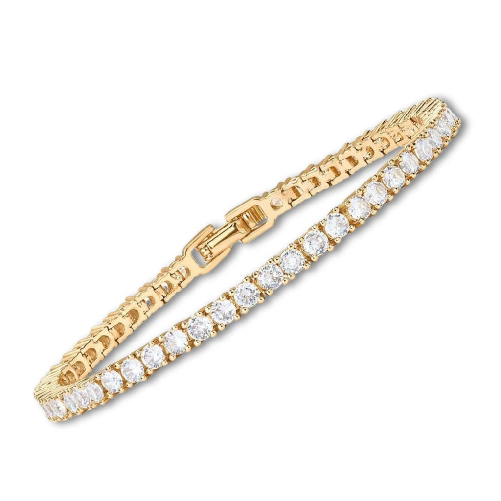 Pulsera Tenis Dorada con Moissanita
