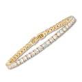 Pulsera Tenis Dorada con Moissanita