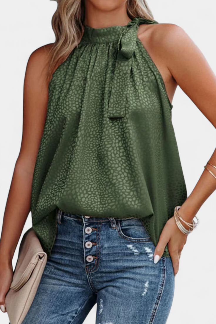 Adela | Top Leopardo sin Mangas