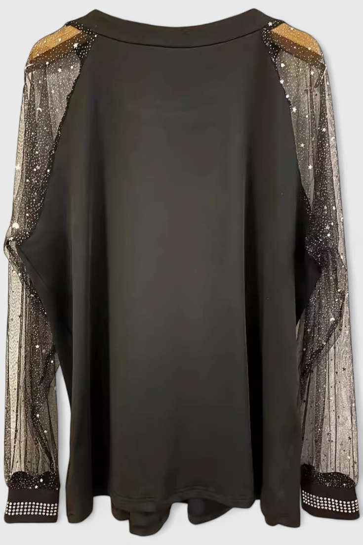 Flor | Blusa de Tul con Strass